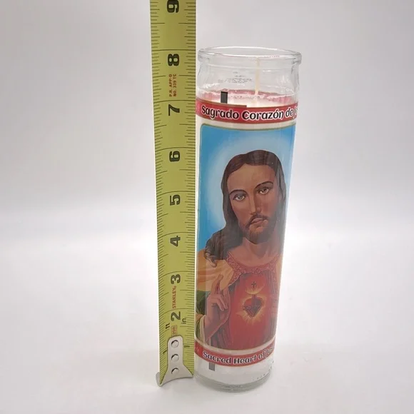 Sacred Heart of Jesus Devotional Prayer 8” Candle NWT - Picture 5 of 5